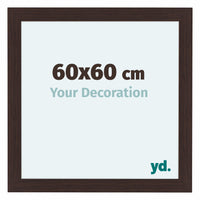 Como MDF Cornice 60x60cm Quercia Scura Davanti Dimensione | Yourdecoration.it