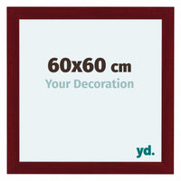 Como MDF Cornice 60x60cm Vino Rosso Spazzato Davanti Dimensione | Yourdecoration.it