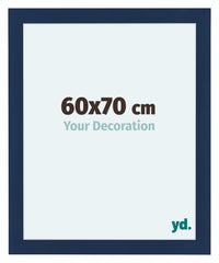 Como MDF Cornice 60x70cm Blu Scuro Spazzato Davanti Dimensione | Yourdecoration.it