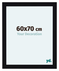 Como MDF Cornice 60x70cm Nero Lucente Davanti Dimensione | Yourdecoration.it