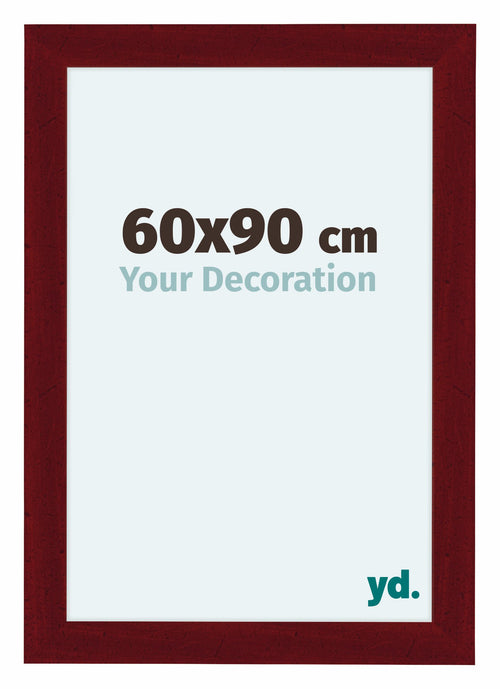 Como MDF Cornice 60x90cm Vino Rosso Spazzato Davanti Dimensione | Yourdecoration.it
