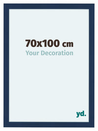 Como MDF Cornice 70x100cm Blu Scuro Spazzato Davanti Dimensione | Yourdecoration.it