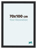 Como MDF Cornice 70x100cm Nero Grana Di Legno Davanti Dimensione | Yourdecoration.it