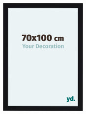Como MDF Cornice 70x100cm Nero Lucente Davanti Dimensione | Yourdecoration.it