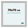 Como MDF Cornice 70x70cm Bianco Grana Di Legno Davanti Dimensione | Yourdecoration.it