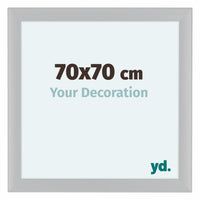 Como MDF Cornice 70x70cm Bianco Lucente Davanti Dimensione | Yourdecoration.it