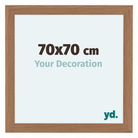 Como MDF Cornice 70x70cm Noce Chiaro Davanti Dimensione | Yourdecoration.it