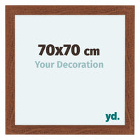 Como MDF Cornice 70x70cm Noce Davanti Dimensione | Yourdecoration.it