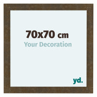 Como MDF Cornice 70x70cm Oro Antico Davanti Dimensione | Yourdecoration.it