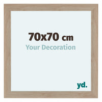 Como MDF Cornice 70x70cm Quercia Chiaro Davanti Dimensione | Yourdecoration.it