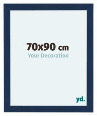 Como MDF Cornice 70x90cm Blu Scuro Spazzato Davanti Dimensione | Yourdecoration.it