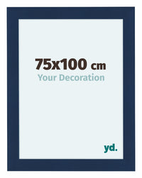 Como MDF Cornice 75x100cm Blu Scuro Spazzato Davanti Dimensione | Yourdecoration.it