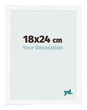 Cornice 18x24 cm Bianco Opaco MDF Bologna Davanti Dimensione | Yourdecoration.it