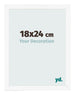 Cornice 18x24 cm Bianco Opaco MDF Bologna Davanti Dimensione | Yourdecoration.it