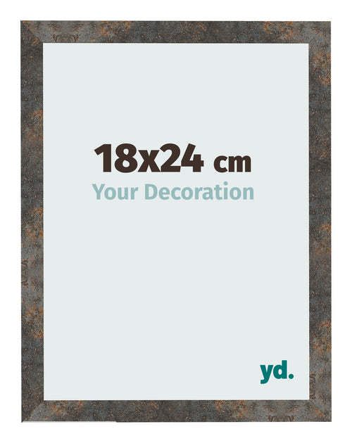 Cornice 18x24 cm Metallo Ossidato MDF Bologna Davanti Dimensione | Yourdecoration.it