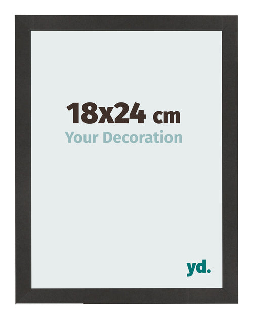 Cornice 18x24 cm Nero Opaco MDF Bologna Davanti Dimensione | Yourdecoration.it