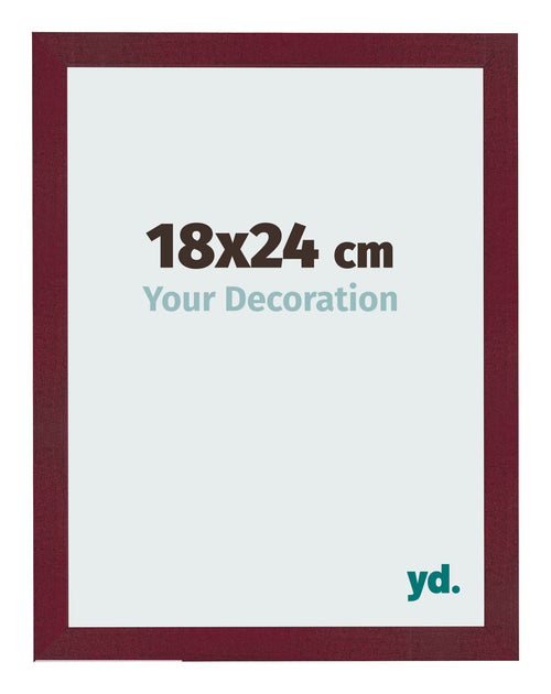 Cornice 18x24 cm Vino Rosso Spazzato MDF Bologna Davanti Dimensione | Yourdecoration.it