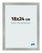 Cornice 18x24cm Alluminio Spazzolato MDF Bologna Davanti Dimensione | Yourdecoration.it