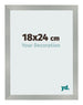 Cornice 18x24cm Alluminio Spazzolato MDF Bologna Davanti Dimensione | Yourdecoration.it