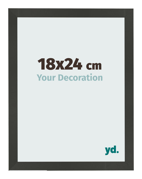 Cornice 18x24cm Antracite MDF Bologna Davanti Dimensione | Yourdecoration.it