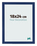Cornice 18x24cm Blu Scuro Spazzato MDF Bologna Davanti Dimensione | Yourdecoration.it
