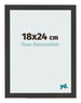 Cornice 18x24cm Grana Di Legno Nero MDF Bologna Davanti Dimensione | Yourdecoration.it