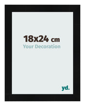 Cornice 18x24cm Nero Argento Lucido MDF Pisa Davanti Dimensione | Yourdecoration.it