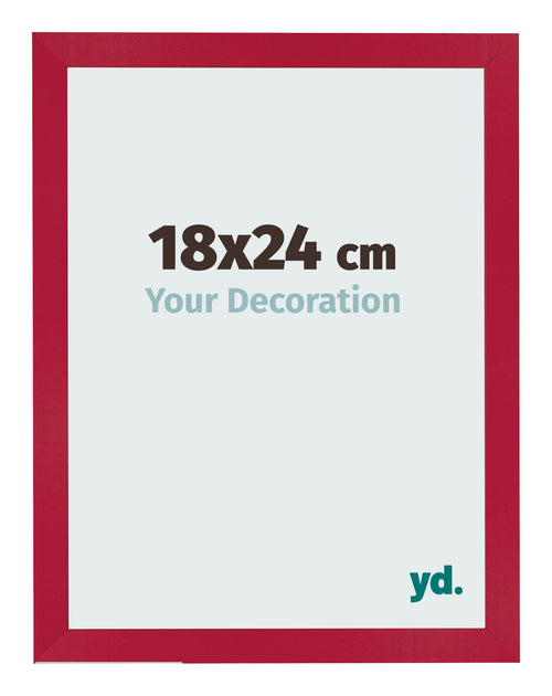 Cornice 18x24cm Rosso MDF Bologna Davanti Dimensione | Yourdecoration.it