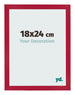 Cornice 18x24cm Rosso MDF Bologna Davanti Dimensione | Yourdecoration.it