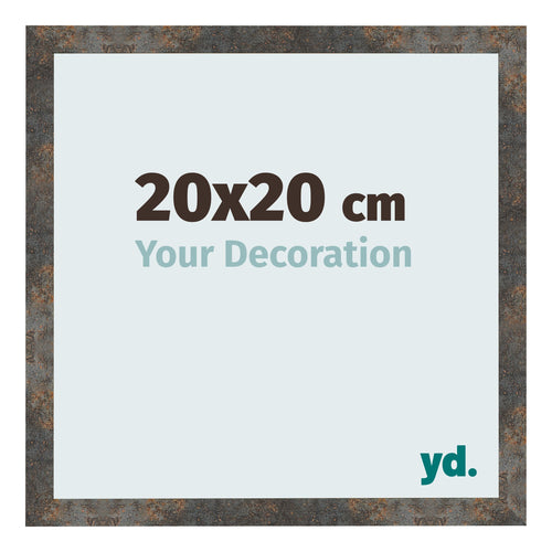 Cornice 20x20 cm Metallo Ossidato MDF Bologna Davanti Dimensione | Yourdecoration.it