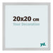 Cornice 20x20cm Acciaio Inox MDF Bologna Davanti Dimensione | Yourdecoration.it