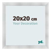 Cornice 20x20cm Alluminio Spazzolato MDF Pisa Davanti Dimensione | Yourdecoration.it