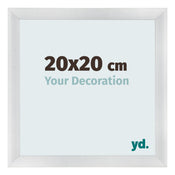 Cornice 20x20cm Argento Nero Spazzato MDF Pisa Davanti Dimensione | Yourdecoration.it