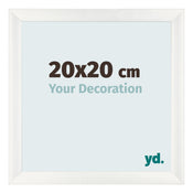 Cornice 20x20cm Bianco Vintage MDF Pisa Davanti Dimensione | Yourdecoration.it