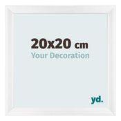 Cornice 20x20cm Bianco Vintage MDF Pisa Davanti Dimensione | Yourdecoration.it