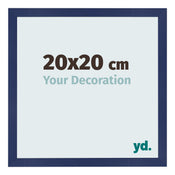Cornice 20x20cm Blu Scuro Spazzato MDF Bologna Davanti Dimensione | Yourdecoration.it