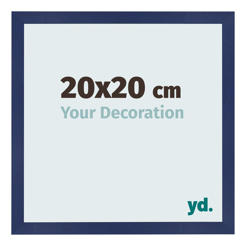 Cornice 20x20cm Blu Scuro Spazzato MDF Bologna Davanti Dimensione | Yourdecoration.it