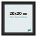 Cornice 20x20cm Grana Di Legno Nero MDF Lazio Davanti Dimensione | Yourdecoration.it