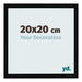 Cornice 20x20cm Nero Lucente MDF Bologna Davanti Dimensione | Yourdecoration.it