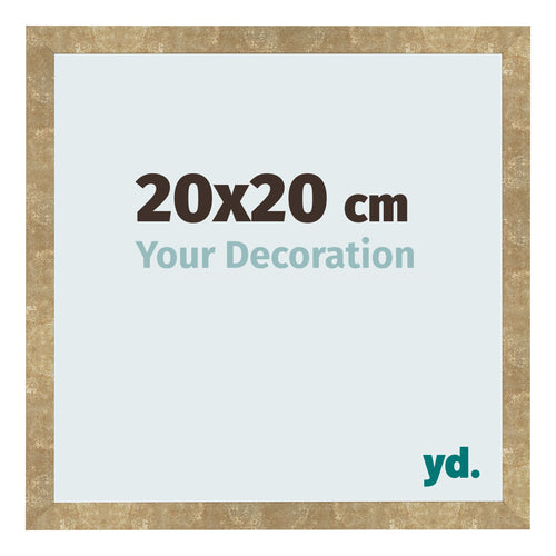 Cornice 20x20cm Oro Antico MDF Bologna Davanti Dimensione | Yourdecoration.it