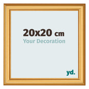 Cornice 20x20cm Oro Opaco MDF Lazio Davanti Dimensione | Yourdecoration.it