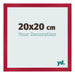 Cornice 20x20cm Rosso MDF Bologna Davanti Dimensione | Yourdecoration.it