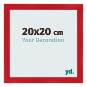 Cornice 20x20cm Rosso MDF Pisa Davanti Dimensione | Yourdecoration.it