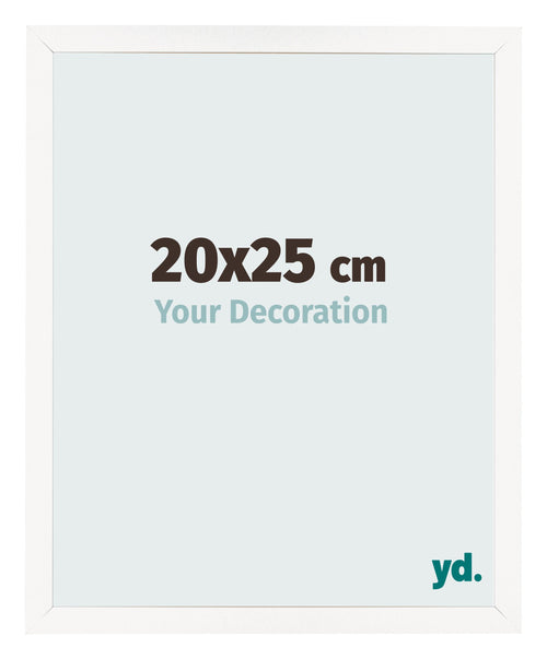 Cornice 20x25 cm Bianco Lucente MDF Bologna Davanti Dimensione | Yourdecoration.it