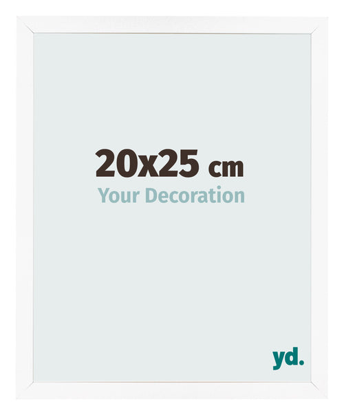 Cornice 20x25 cm Bianco Opaco MDF Bologna Davanti Dimensione | Yourdecoration.it