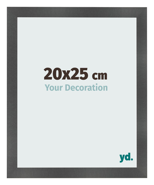 Cornice 20x25cm Nero Argento Lucido MDF Pisa Davanti Dimensione | Yourdecoration.it