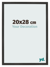 Cornice 20x28 cm Nero Opaco MDF Bologna Davanti Dimensione | Yourdecoration.it