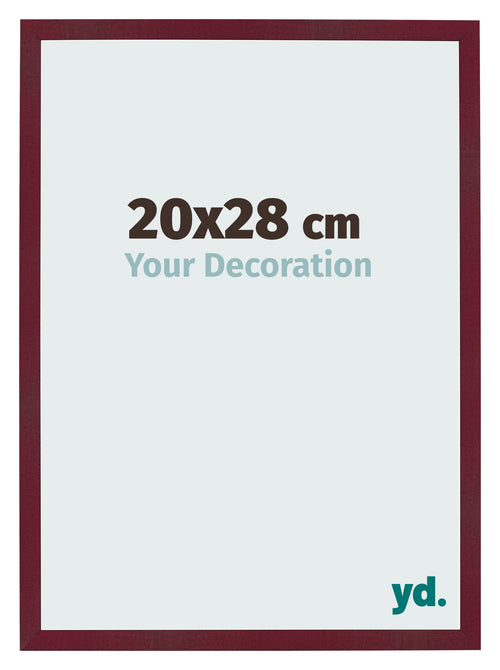 Cornice 20x28 cm Vino Rosso Spazzato MDF Bologna Davanti Dimensione | Yourdecoration.it