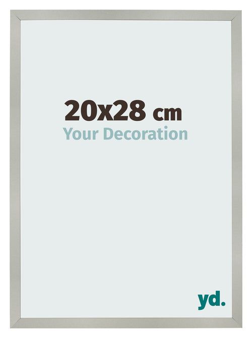 Cornice 20x28cm Argento Opaco MDF Bologna Davanti Dimensione | Yourdecoration.it