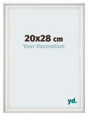 Cornice 20x28cm Bianco Spazzato MDF Lazio Davanti Dimensione | Yourdecoration.it